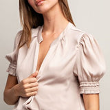 Sunday Best V Neck Ruffle Sleeve Top