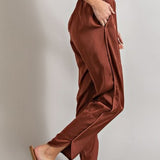 Cinnamon Smocked Satin Pant