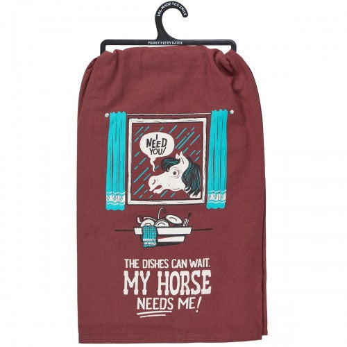 Horse Needs Me Kitchen Towel