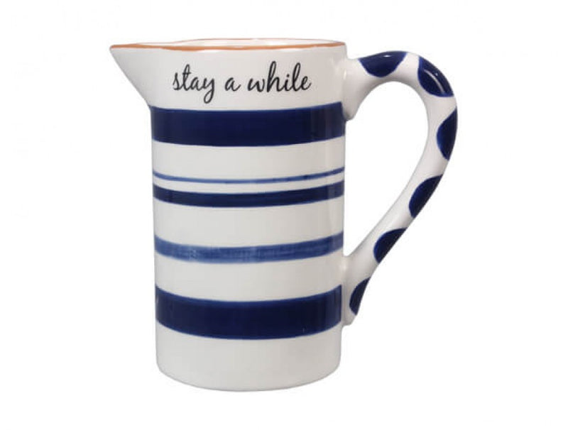 Small Blue & White Pitcher