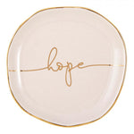 Metallic Gold Rim Trinket Tray
