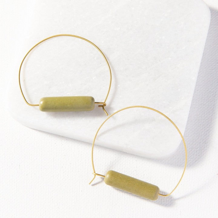 Olive & Brass Hoop