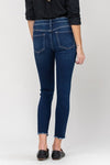 Mid Rise Cropped Skinny w/ Raw Hem