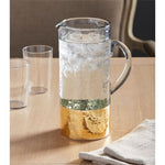 Gold Hammered Glass Pitcher