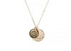 Round Hammered Gold Accent Charm