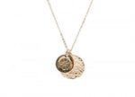 Round Hammered Gold Accent Charm