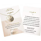 Round Hammered Gold Accent Charm