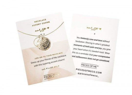 Round Hammered Gold Accent Charm