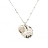 Round Hammered Silver Accent Charm