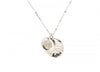 Round Hammered Silver Accent Charm