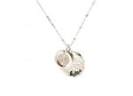 Round Hammered Silver Accent Charm