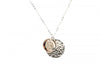 Round Hammered Silver Accent Charm