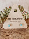 Genuine Turquoise + Sterling Silver Post Stud