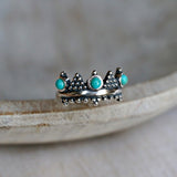 Crown Turquoise + SS Ring