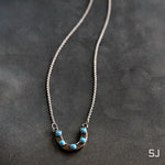 Horseshoe Turquoise + SS Choker Necklace