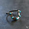 Horseshoe Turquoise + SS Ring