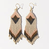 GREY PINK DIAMOND WITH FRINGE EARRINGS