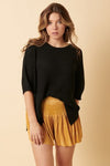 Mustard Smocked Satin'y Shorts