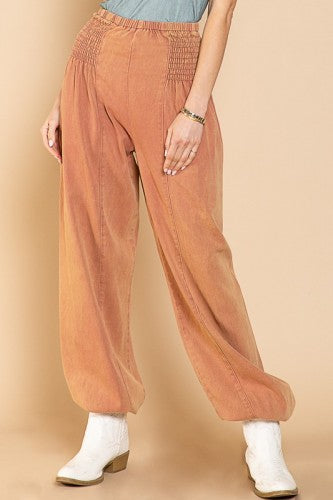 Burnt Sienna Washed Jogger