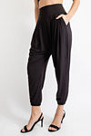 Black Butter Soft Pleated Jogger