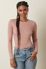 Long Sleeve Rib Knit Bodysuit