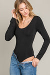 Long Sleeve Bodysuit with Bra Cups