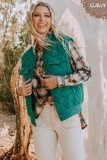 Emerald Green Puffer Vest