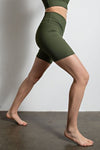 Ribbed Biker Shorts V Waist