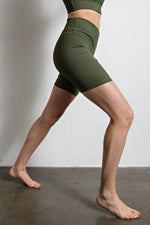 Ribbed Biker Shorts V Waist