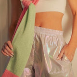 Purple Iridescent Nylon Shorts