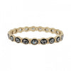 Gold + Rhinestone Bangle Bracelet