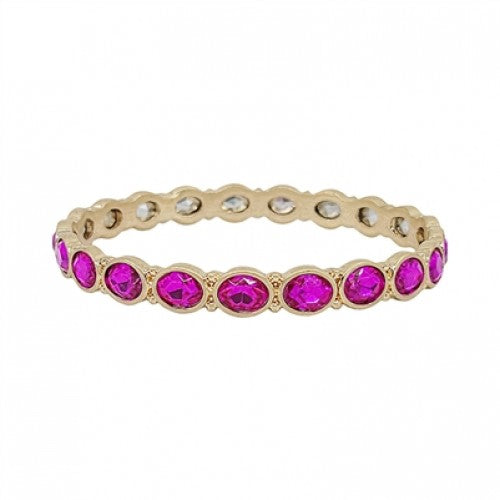 Gold + Rhinestone Bangle Bracelet