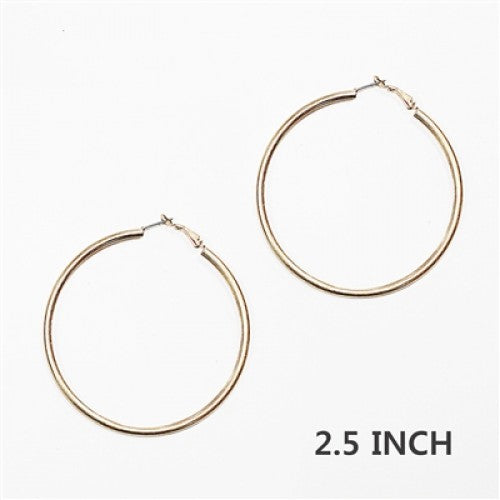 Worn Hoop Earring 2.5"