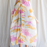Mustard Mix Watercolor Chiffon Duster