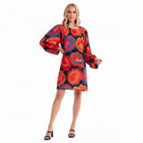 Black Bright Floral Dress