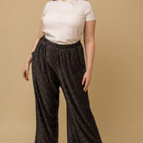 Black Textured Merrow Pants