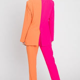 Fuchsia + Orange Split Blazer