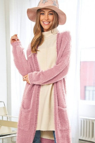 Mauve Super Soft Cozy Cardigan