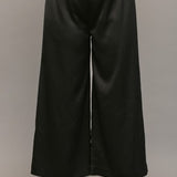 Black Elastic Waist Wide Leg Pant