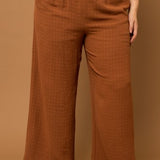 Bronze Elastic Waist Pocket Pant