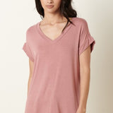 Vintage Rose Bamboo V Neck T-Shirt