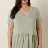 Bamboo V Neck Babydoll Top