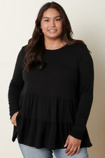 Bamboo Round Neck 2 Tier Babydoll L/S