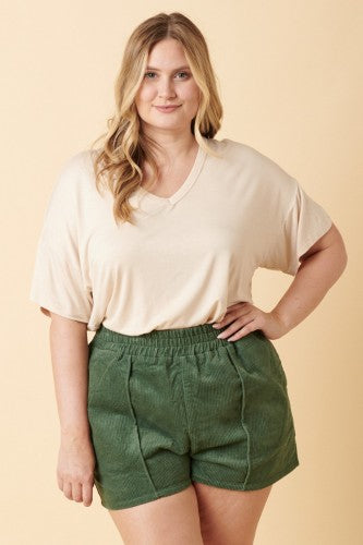 Bamboo V Neck Oversize Knit Top