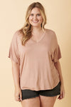 Bamboo V Neck Oversize Knit Top