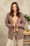 Exposed Seam Super Soft Woven Sweater