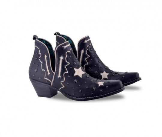 Black Lone Star Sky Bootie