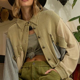 Thermal Waffle Oversized Patch Shacket