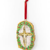 5"" CROSS Painted Ornament