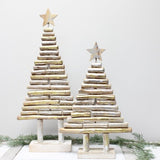 12x18" Driftwood Tree with Star, Silver/Gold Leafing